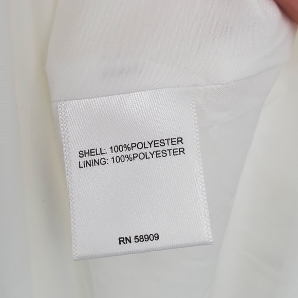 Gibson Latimer Off White Ruffle Crew Neck Sleeveless Crochet Dress XX-Large NWT - Picture 7 of 7